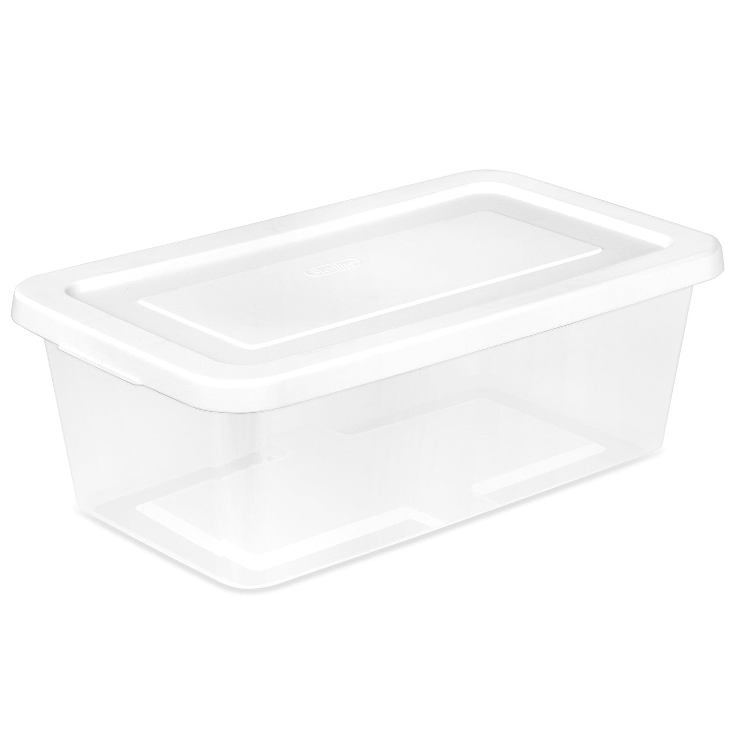 Sterilite 6 Qt Storage Box, Stackable Plastic Container, Home Organizer, 12 Pack