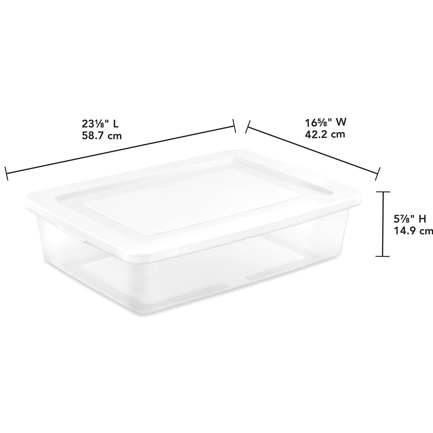 Sterilite 28 Qt Storage Box, Stackable Plastic Container Home Organizer, 30 Pack