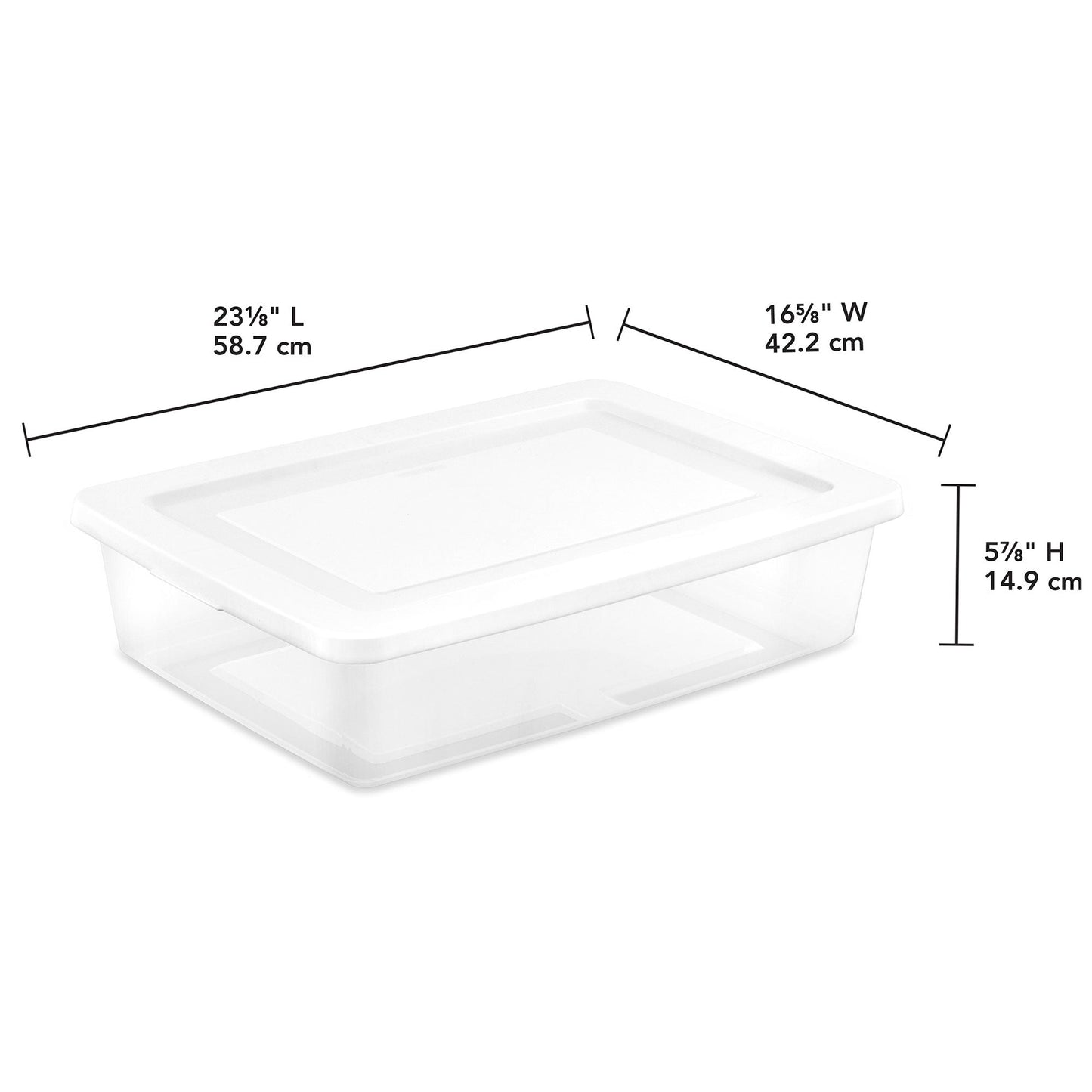 Sterilite 28 Qt Storage Box, Stackable Plastic Container Home Organizer, 10 Pack
