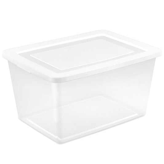 Sterilite 58 Qt Storage Box, Stackable Plastic Container Home Organizer, 24 Pack