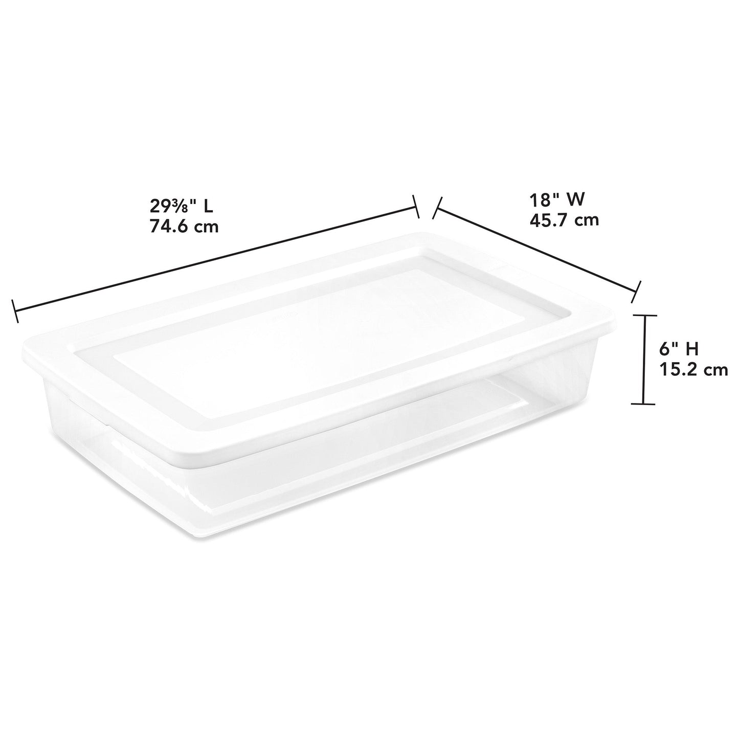 Sterilite 41 Qt Storage Box, Stackable Plastic Container Home Organizer, 12 Pack