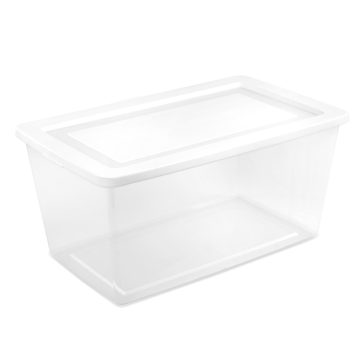 Sterilite 90 Qt Storage Box, Stackable Plastic Container, Home Organizer, 4 Pack
