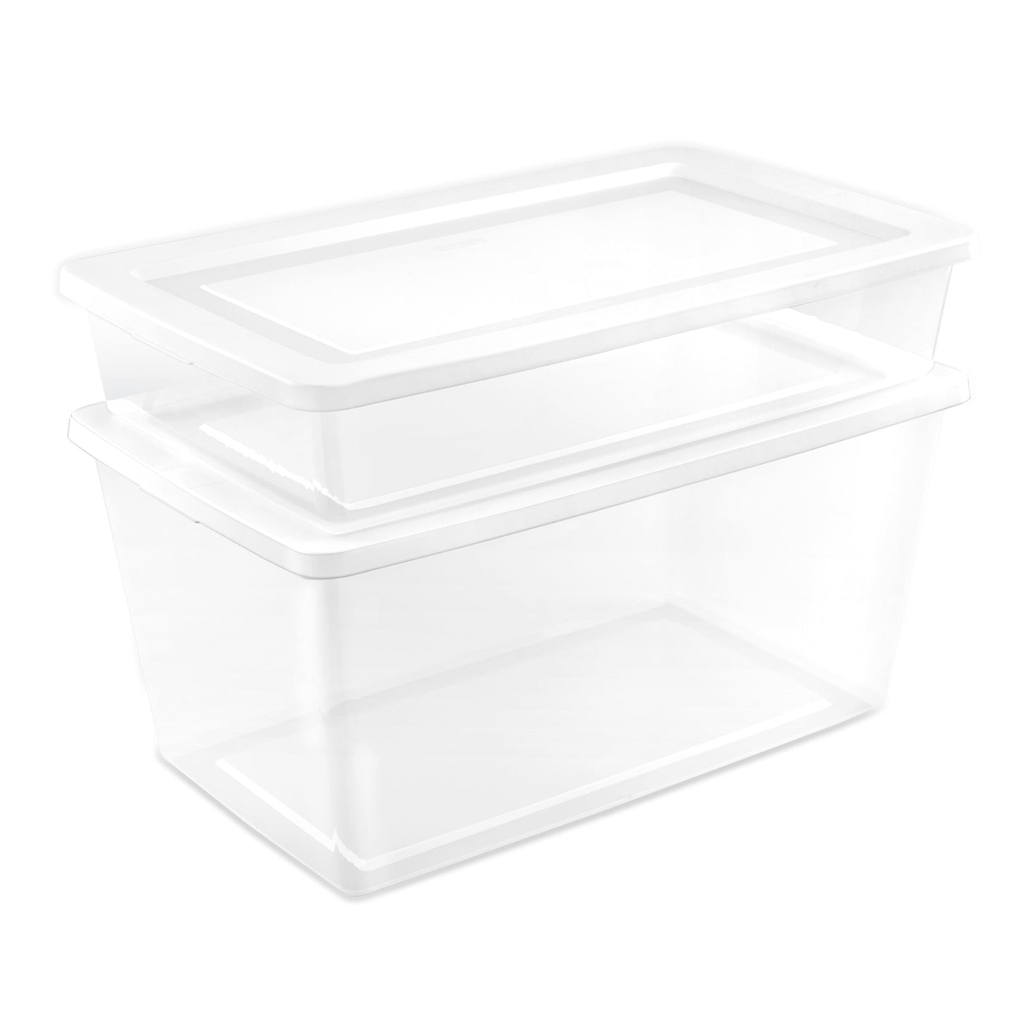 Sterilite 90 Qt Storage Box, Stackable Plastic Container, Home Organizer, 4 Pack