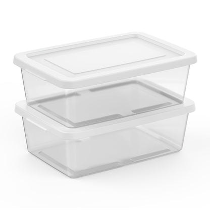 Sterilite 12 Qt Storage Box, Stackable Plastic Container Home Organizer, 30 Pack