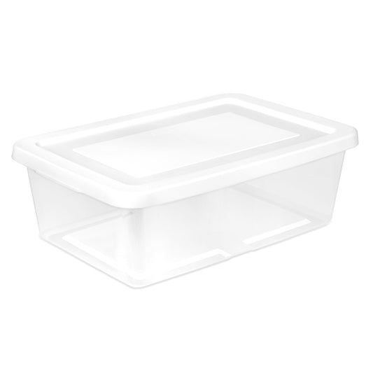 Sterilite 12 Qt Storage Box, Stackable Plastic Container Home Organizer, 30 Pack