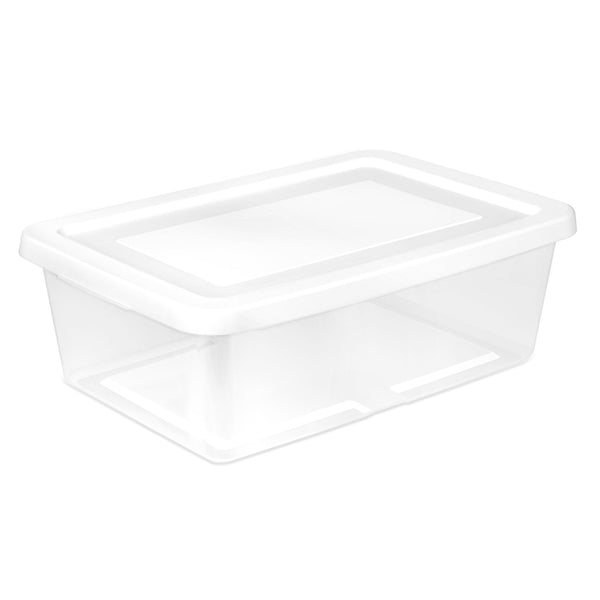 Sterilite 12 Qt Storage Box, Stackable Plastic Container Home Organizer, 30 Pack