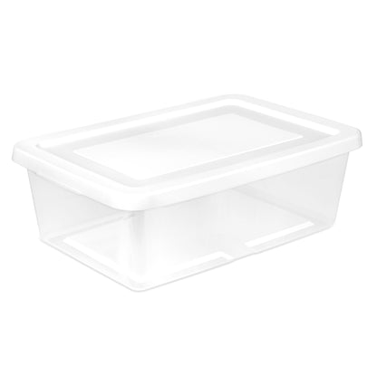 Sterilite 12 Qt Storage Box, Stackable Plastic Container Home Organizer, 45 Pack