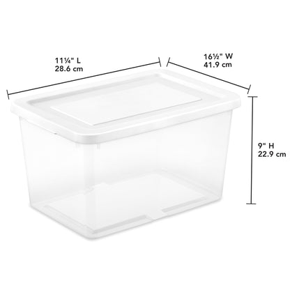 Sterilite 20 Qt Storage Box, Stackable Plastic Container, Home Organizer, 8 Pack