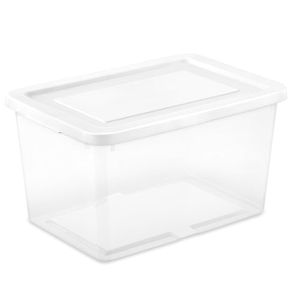 Sterilite 20 Qt Storage Box, Stackable Plastic Container, Home Organizer, 8 Pack
