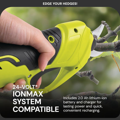 Sun Joe 24V Cordless Handheld Pruner with Battery and Charger, 80W, 24V-PRN1-LTE