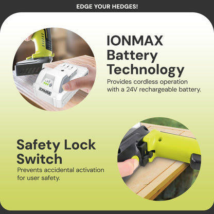 Sun Joe 24V Cordless Handheld Pruner with Battery and Charger, 80W, 24V-PRN1-LTE