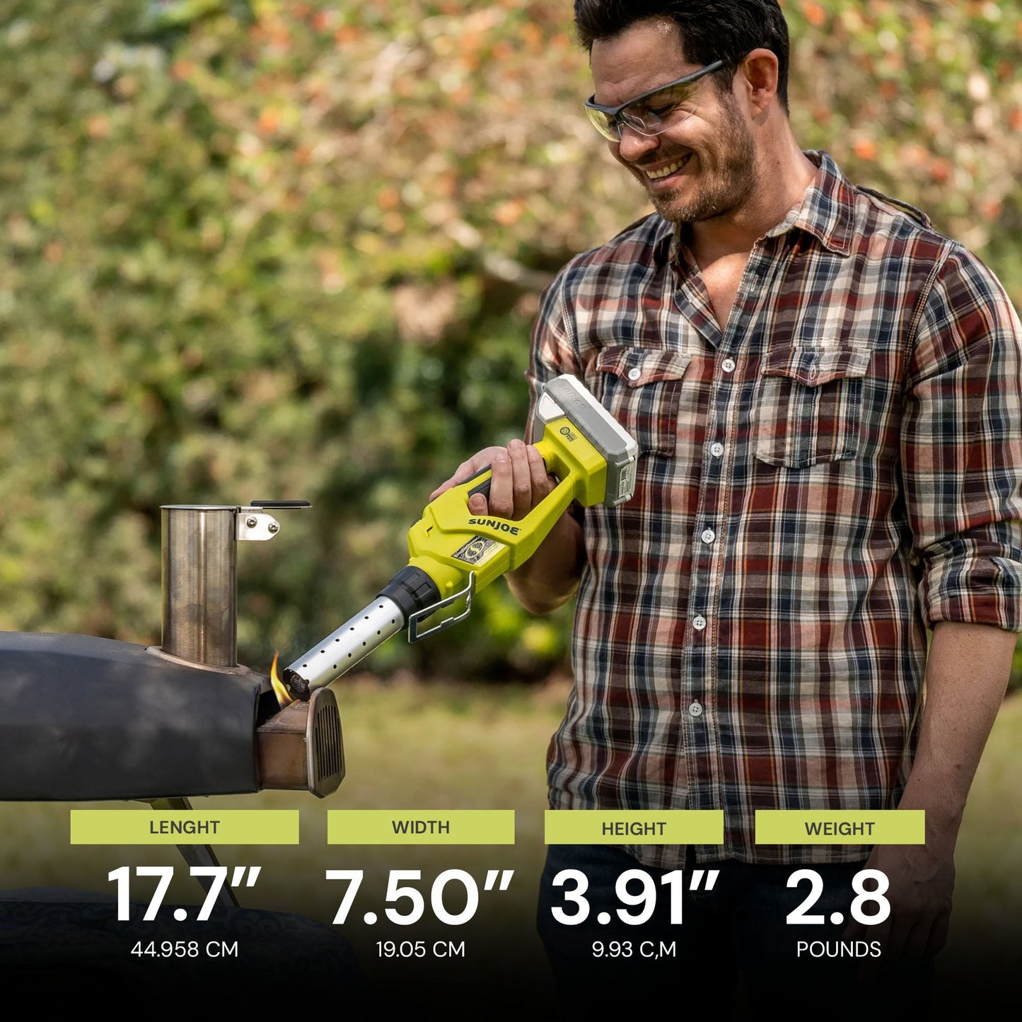 Sun Joe 24V Cordless Electric Fire Starter for Charcoal BBQ Grills, 24V-BBQ-LTE