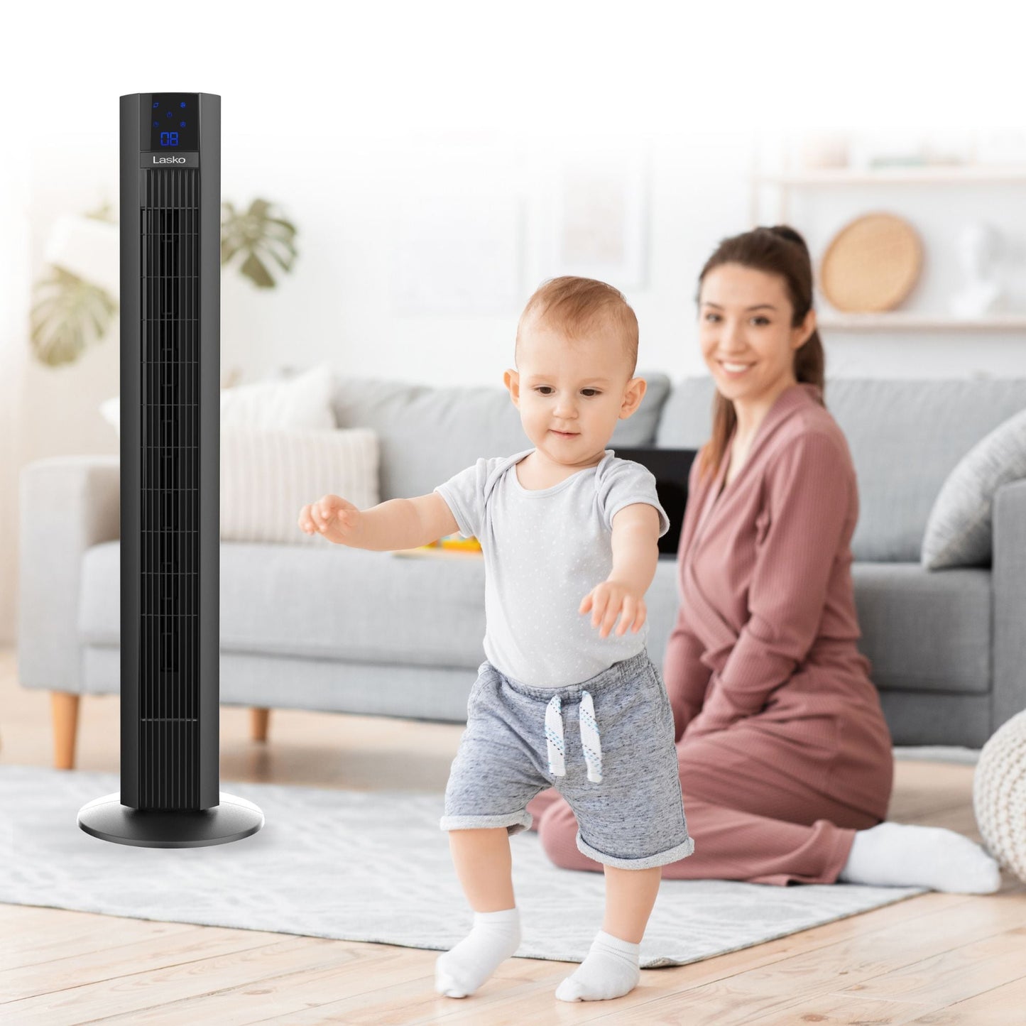 Lasko Xtra Air 48 Inch Extended Airflow Oscillating Digital Tower Fan, 4 Speeds