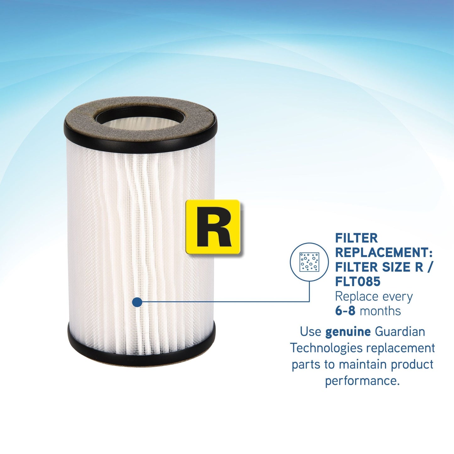 GermGuardian Portable Air Purifier for Small Spaces, USB Cable, 7” White, AC085