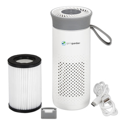 GermGuardian Portable Air Purifier for Small Spaces, USB Cable, 7” White, AC085