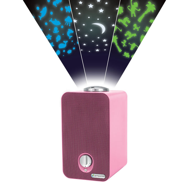 GermGuardian Air Purifier for Home with HEPA Pure Filter, Night Light, Pink