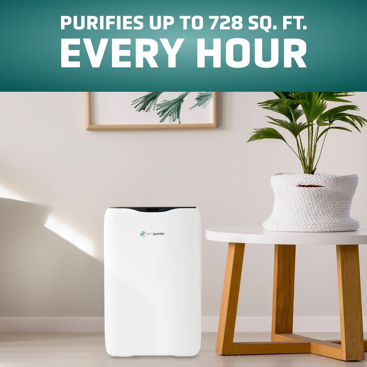 GermGuardian 3-In-1 HEPA Air Purifier for Home, 728 Sq. Ft. Rooms, Air Filter