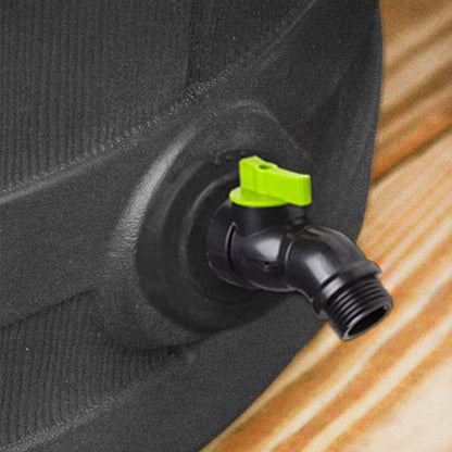 Good Ideas Rain Wizard Eco 50 Gal Rain Saver, Spigot, Recycled Materials, Black