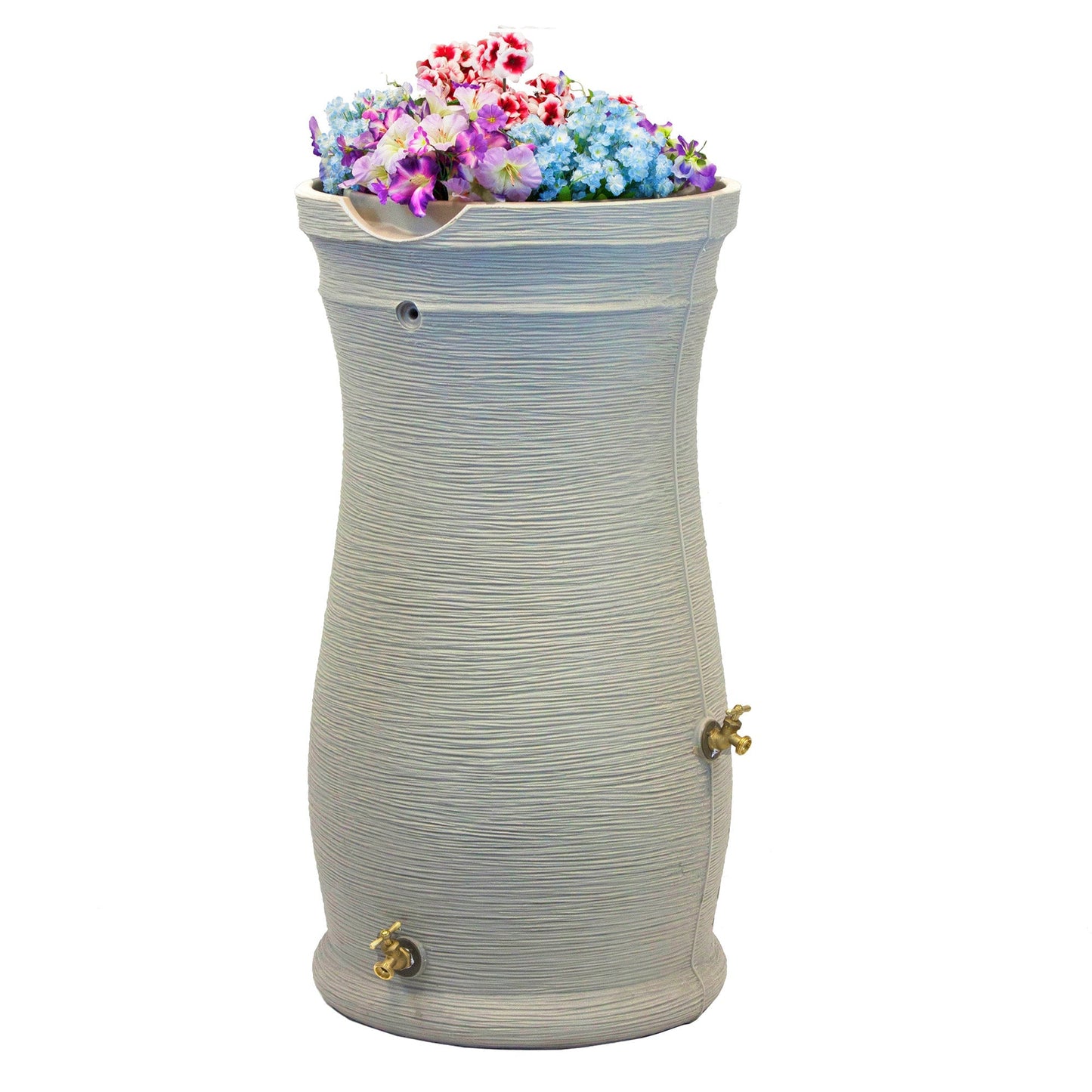 Good Ideas Impressions 50 Gallon Capri Rain Saver Barrel, 2 Spigots, Sandstone