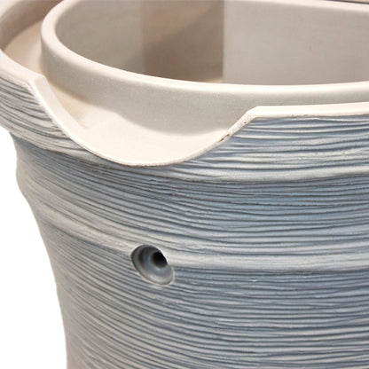 Good Ideas Impressions 50 Gallon Capri Rain Saver Barrel, 2 Spigots, Sandstone