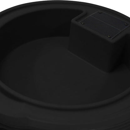 Good Ideas Impressions 50 Gallon Palm Trunk Rain Saver Barrel, 2 Spigots, Black