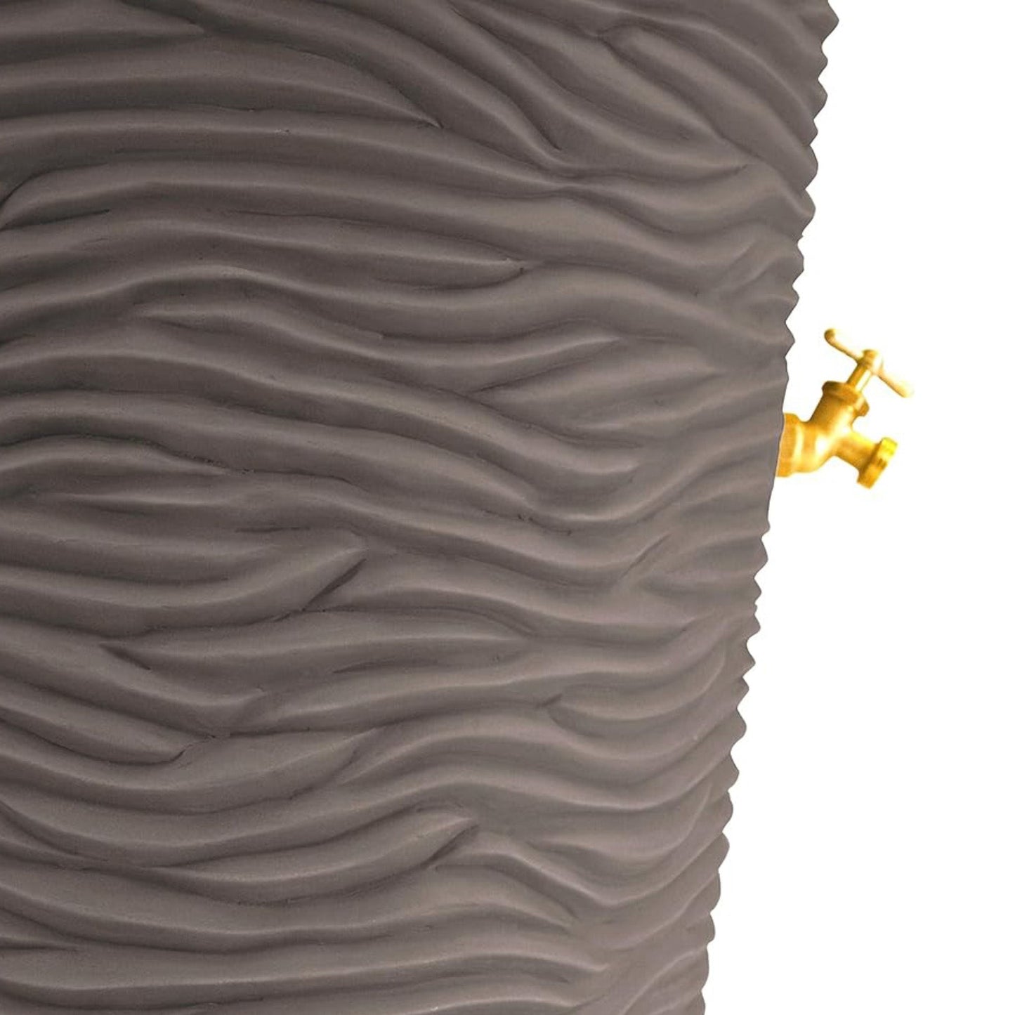 Good Ideas Impressions 50 Gallon Palm Trunk Rain Saver Barrell, 2 Spigots, Oak