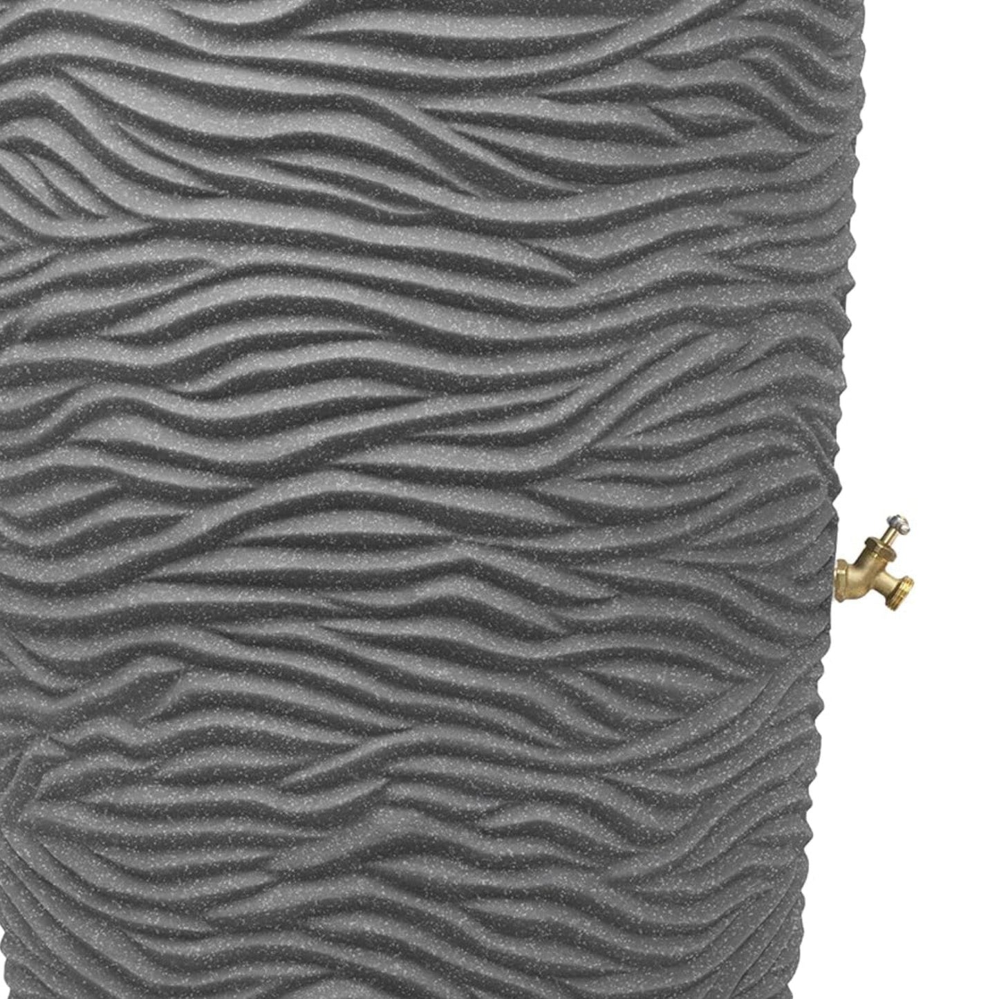 Good Ideas Impressions 65 Gallon Palm Trunk Rain Saver, 2 Spigots, Dark Granite