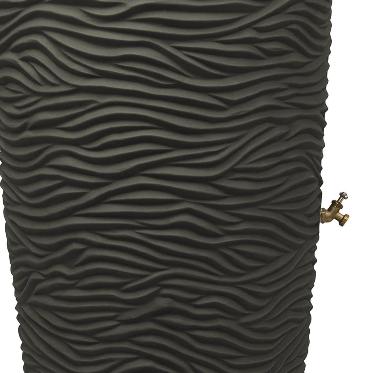 Good Ideas Impressions 65 Gallon Palm Trunk Rain Saver Barrell, 2 Spigots, Oak