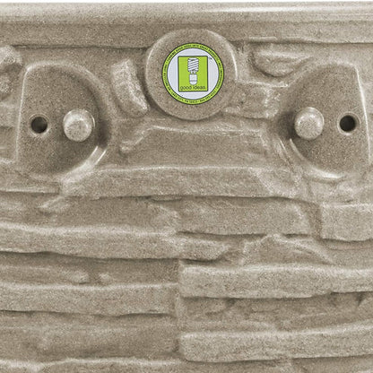 Good Ideas Impressions Riverwalk 50 Gallon Rain Saver with Spigots, Sandstone