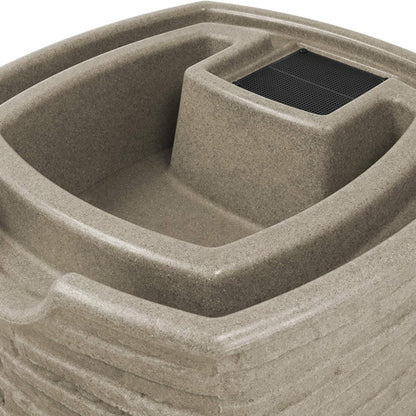 Good Ideas Impressions Riverwalk 50 Gallon Rain Saver with Spigots, Sandstone