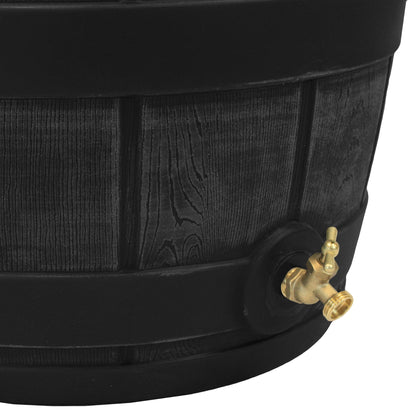 Good Ideas Rain Vault 50 Gallon Rain Barrel with Spigot, Handles & Screen, Black
