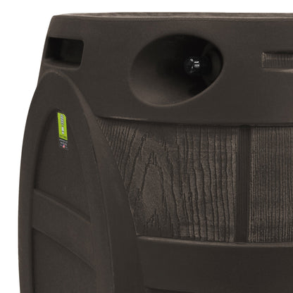 Good Ideas Rain Vault 50 Gallon Rain Barrel with Spigot, Handles and Screen, Oak