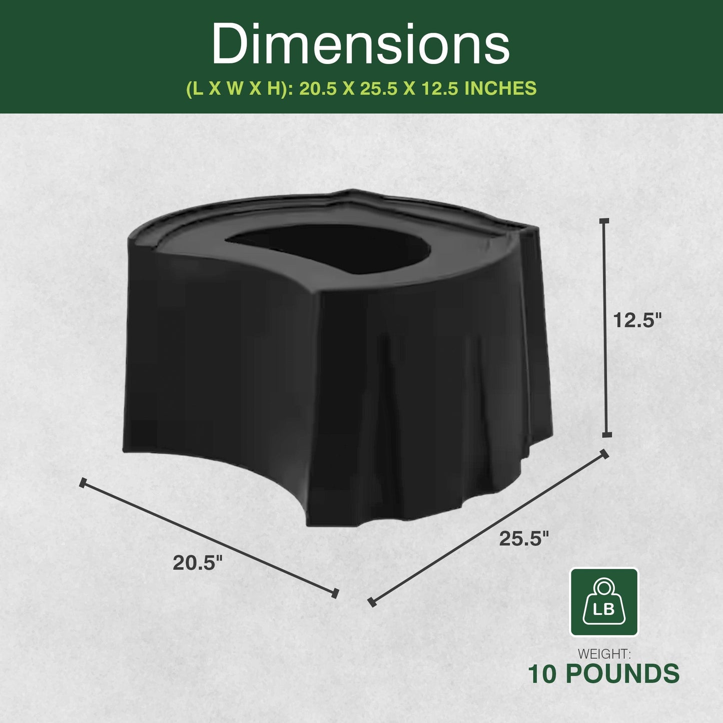 Good Ideas Rain Wizard 50 Gallon Rain Barrel Stand, Adds Room for Buckets, Black