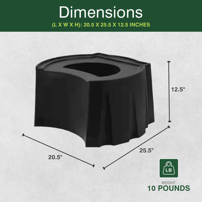 Good Ideas Rain Wizard 50 Gallon Rain Barrel Stand, Adds Room for Buckets, Black