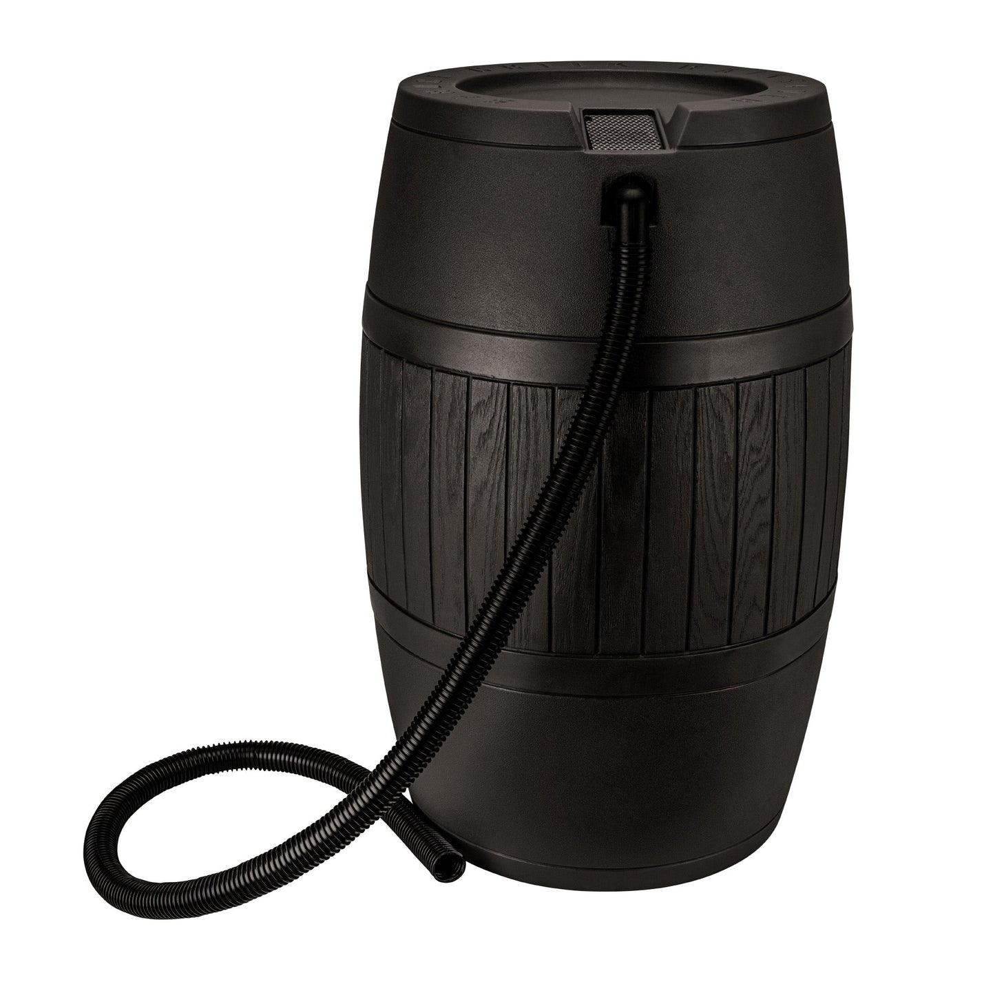Good Ideas Bushman Spruce Creek 54 Gal Rain Saver Barrel with Spigot, Black