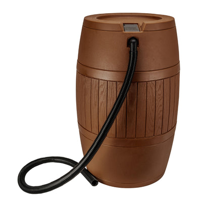 Good Ideas Bushman Spruce Creek 54 Gal Rain Saver Barrel with Spigot, Brown