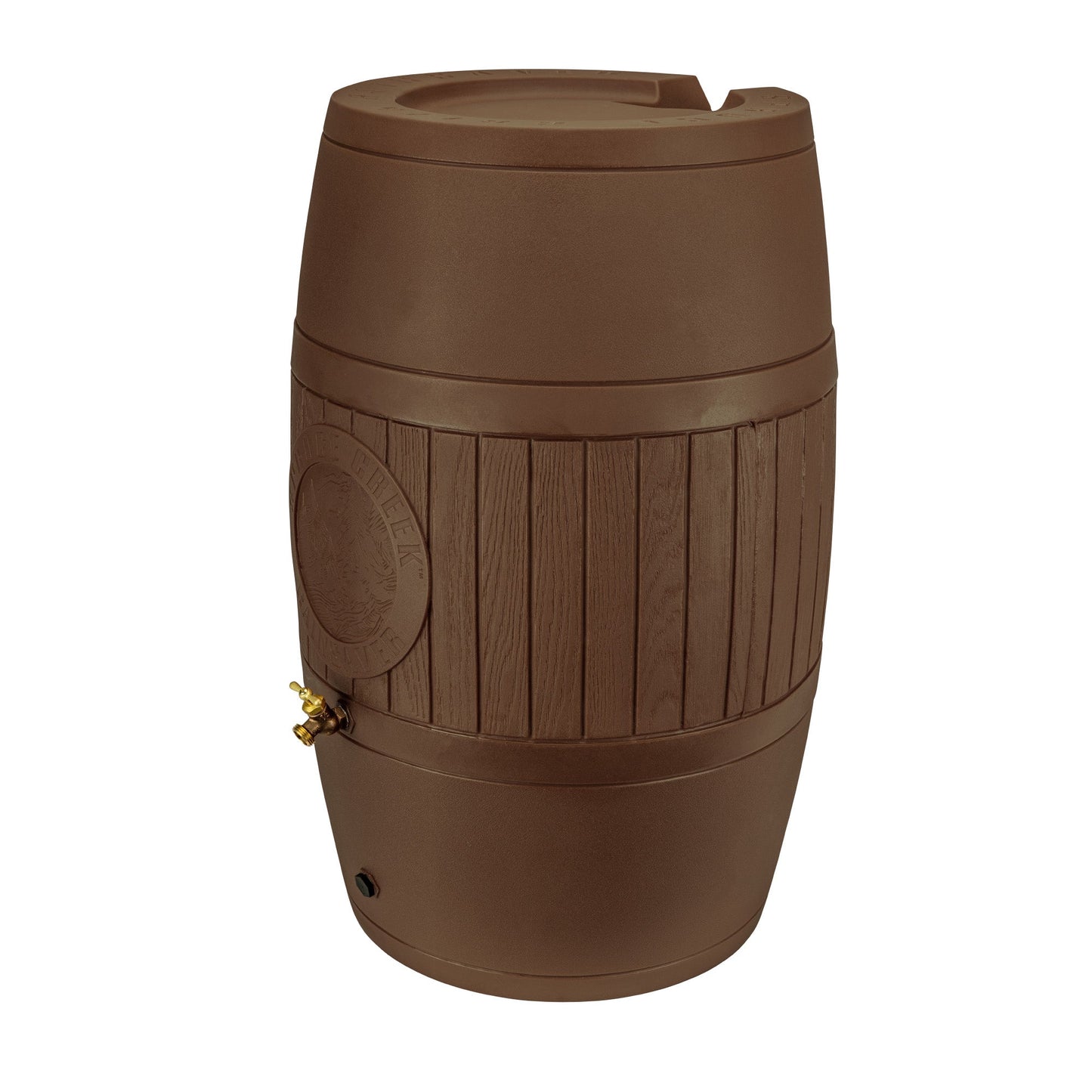 Good Ideas Bushman Spruce Creek 54 Gal Rain Saver Barrel with Spigot, Brown