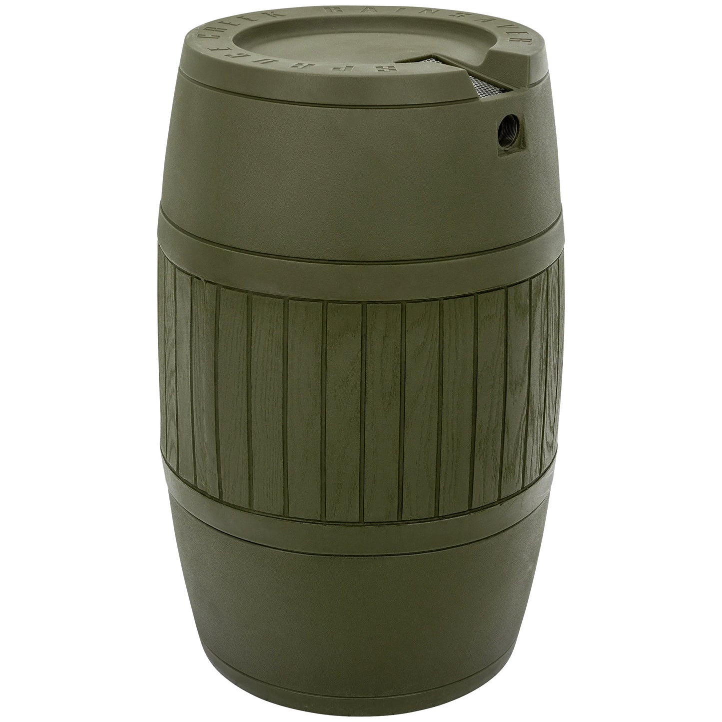 Good Ideas Bushman Spruce Creek 54 Gal Rain Saver Barrel with Spigot, Moss Green