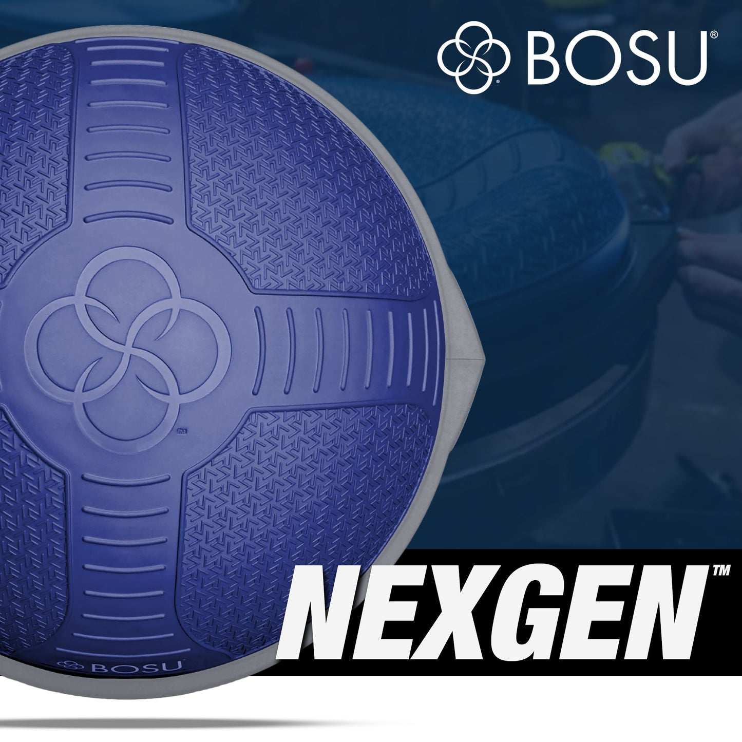 Bosu NEXGEN Balance Strength Trainer, Home Gym Workout Equipment, 26", Dusk