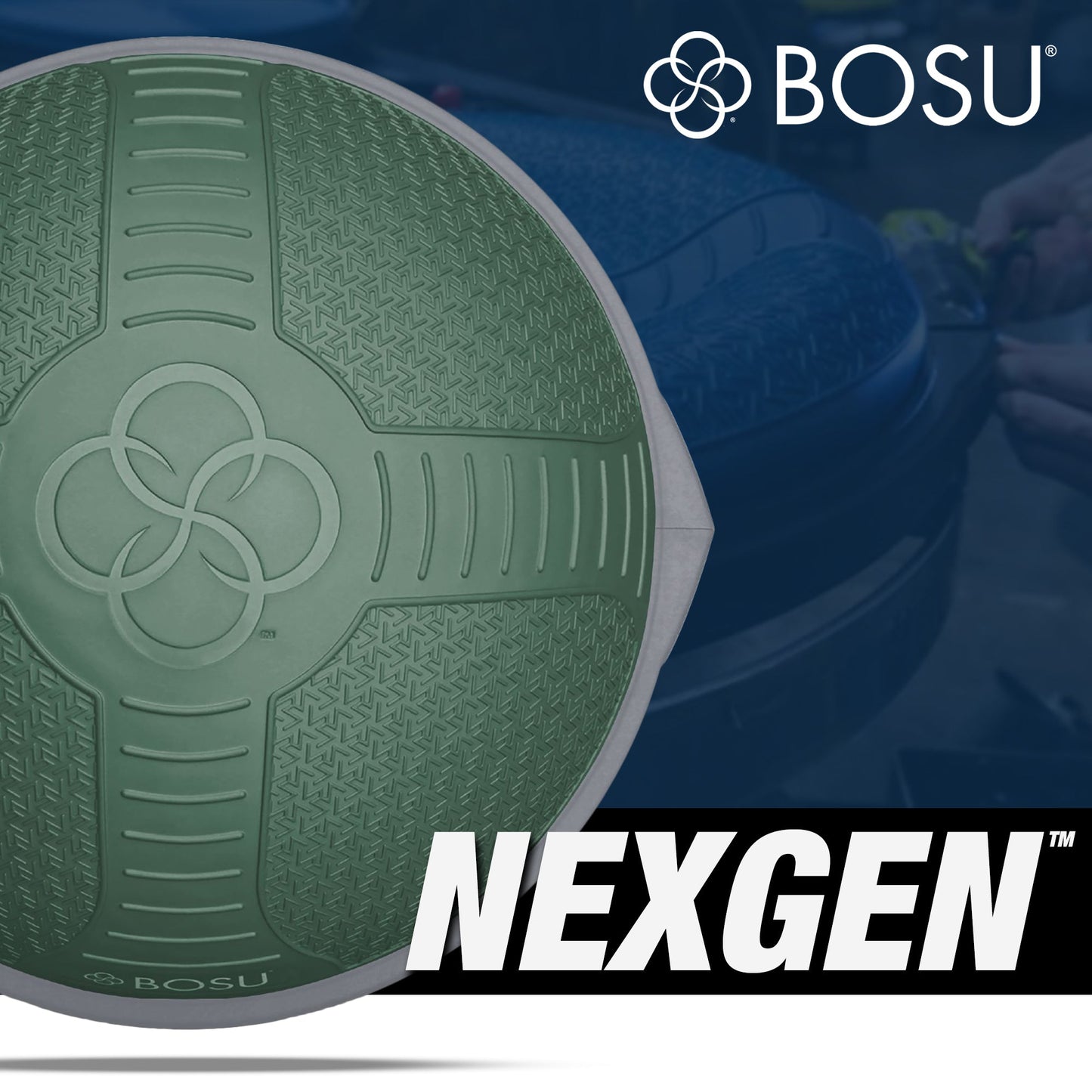 Bosu NEXGEN Balance Strength Trainer, Home Gym Workout Equipment, 26", Green