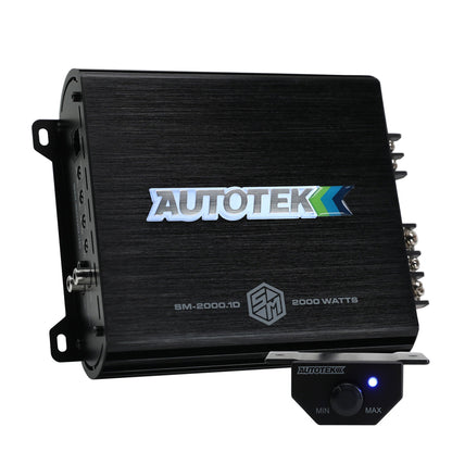 Autotek 2000W 1 Channel Car Audio Amplifier, Bass Knob, Street Machine SM-2000.1 - Find Fresh Goods