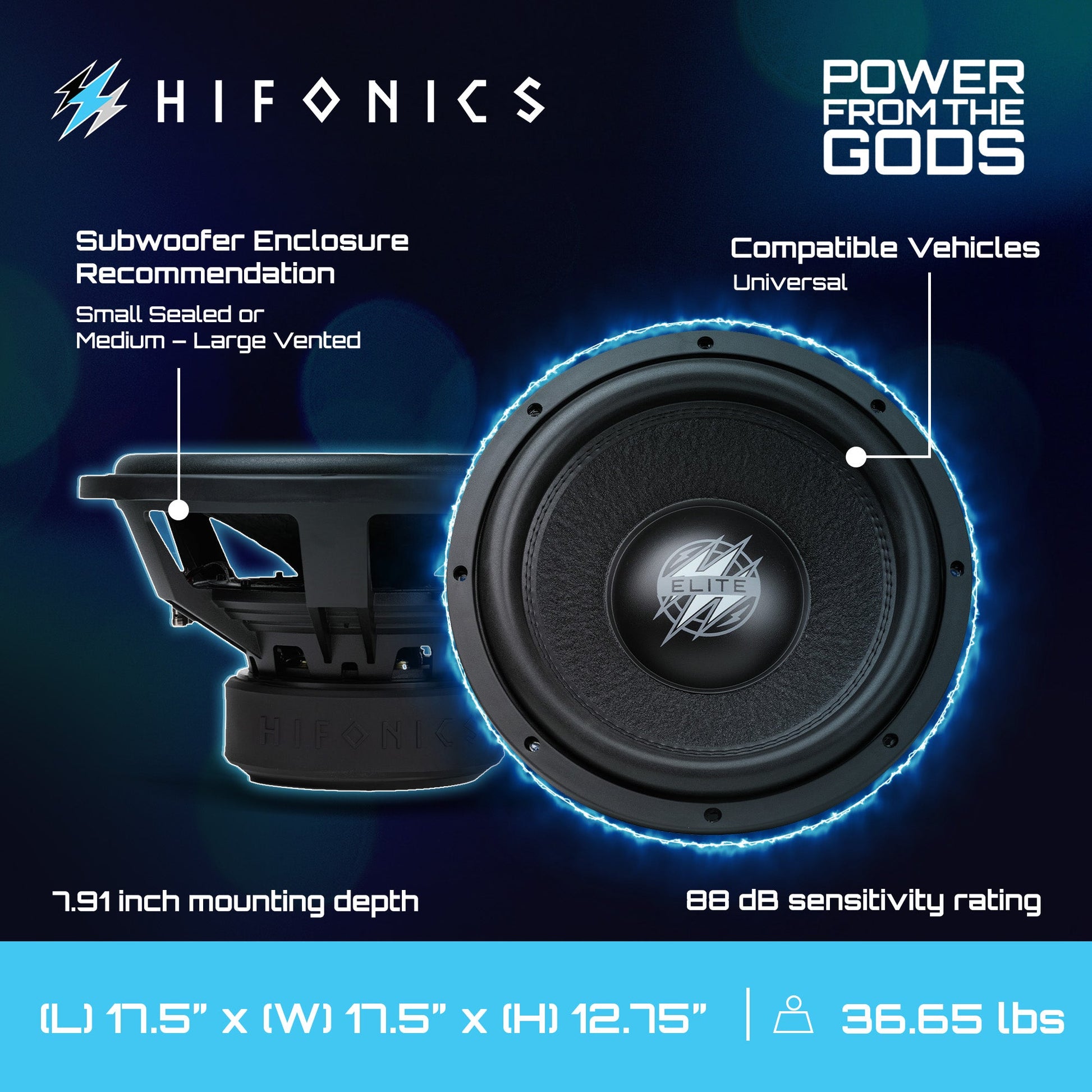 Hifonics 2 Pack ELITE 15" Subwoofer, Dual Voice Coil Car Audio Speaker, 3000W - Find Fresh Goods