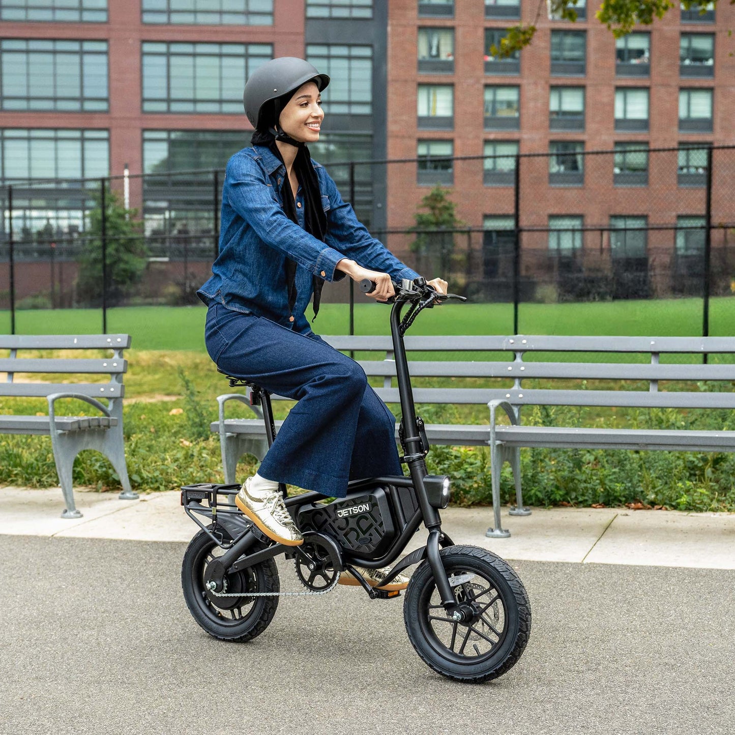 Jetson Bolt Pro Max Electric Folding Bike,14 Inch Wheels, 15.5 MPH Speed, Black