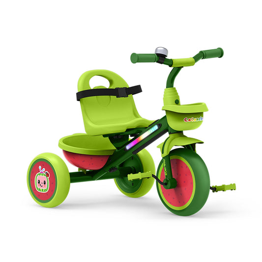 Jetson CoComelon Light-Up Trike with Front and Rear Baskets, Seatbelt and Bell