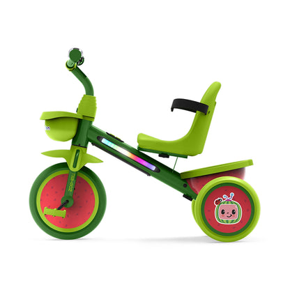 Jetson CoComelon Light-Up Trike with Front and Rear Baskets, Seatbelt and Bell