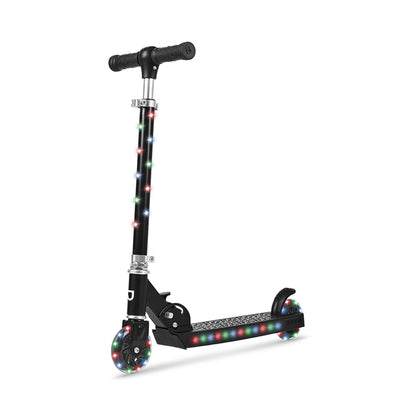 Jetson Jupiter Kick Scooter with LED Lights & Height Adjustable Handlebar, Black