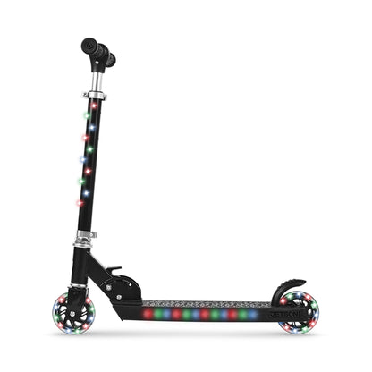 Jetson Jupiter Kick Scooter with LED Lights & Height Adjustable Handlebar, Black