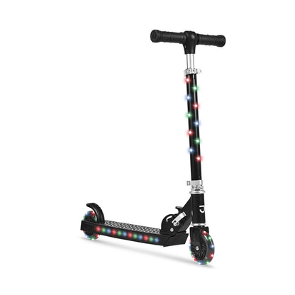 Jetson Jupiter Kick Scooter with LED Lights & Height Adjustable Handlebar, Black