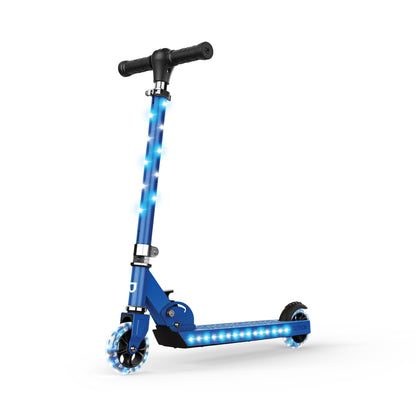 Jetson Jupiter Kick Scooter with LED Lights & Height Adjustable Handlebar, Blue
