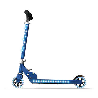 Jetson Jupiter Kick Scooter with LED Lights & Height Adjustable Handlebar, Blue